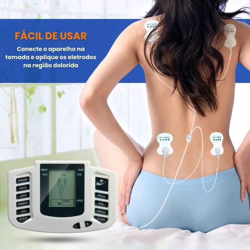 Aparelho Portátil de Estimulação Elétrica Profissional – Massagem e Relaxamento FisioMax