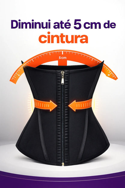 Cinta Modeladora com Fecho Duplo – Colombiana - Compressão Afina Cintura